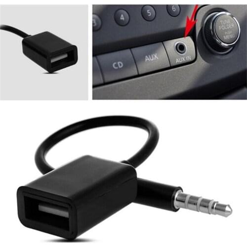 3.5mm Male AUX Audio Plug Jack to USB 2.0 Female Converter Cable Cord Car MP3 Car Interior Accessories Boutique New Hot Sale