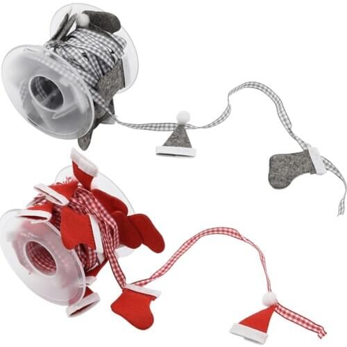 5Meters Christmas Decoration Manual Weave Ribbons Diy Make Non-woven Fabrics Christmas Socks Christmas Hat Accessories Tape