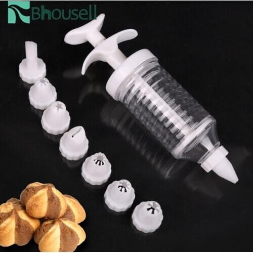 8 Pcs/Set of Flower Mouth DIY Piping Nozzle Cream Reusable Cake Tools Kitchen Aid Accessories Cake Dessert Decorators