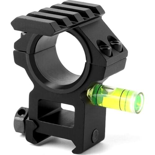25.4/30mm Mount Adapter with Spirit Bubble Level Suit 20mm Picatinny Weaver Rail for Hunting