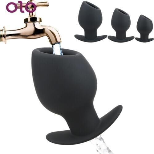 OLO Huge Anal Plug Silicone Hollow Prostate Massage Vaginal Dilator Anus Speculum Large Butt Plug Anal Sex Toys For Women Men