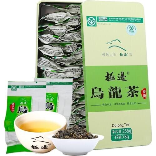 Jibian High Mountain Tea Yunnan TENG CHONG Chinese "Spring Rain" Fresh Oolong Box Tea Helps Digestion Gift Packing 256g