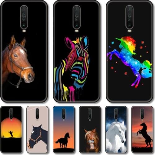 Hot horse Phone Case For XiaoMi Redmi Note 10S 9S 8 7 6 T Pro Black Cover Silicone Back TPU