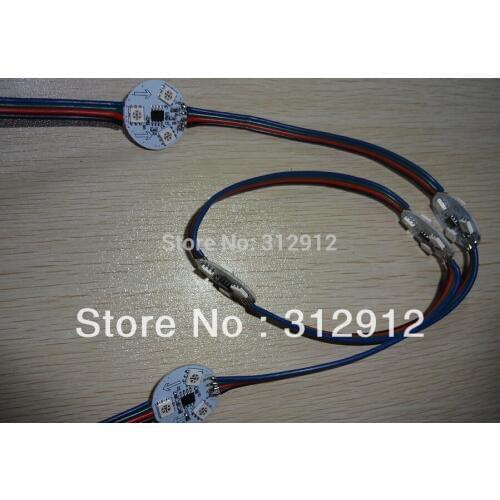 40pcs DC12V WS2811 digital PCB,non-waterproof;6pcs 5050 SMD RGB LED;double size;25mm diameter