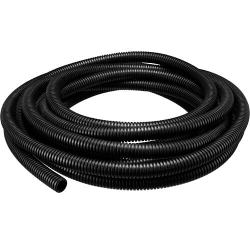 Uxcell 1Pcs 18.5mm Outside Dia Corrugated Bellow Conduit Tube for Electric Wiring Black 8m 26.25ft Length