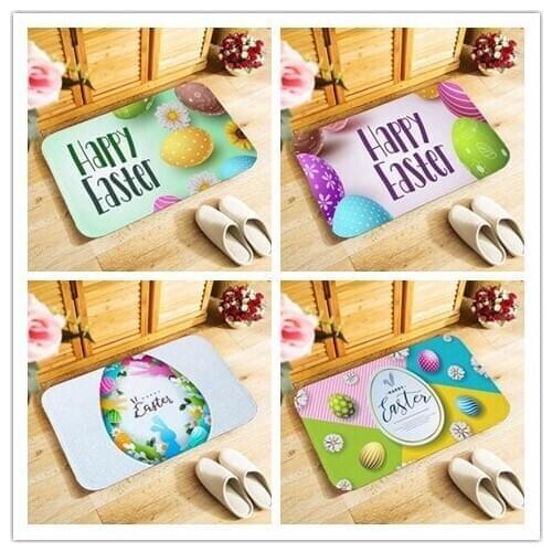 Good quality Custom Happy Easter Day Welcome Door Mat Rug Indoor/Outdoor Mats Welcome Doormat room Decor
