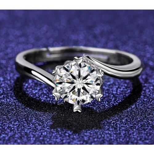 Rings jewelry 925 sterling silver jewelry Moissanite ring for women luxury retro wedding matching butterfly crown love rings