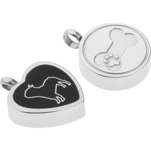 Fashion Pet Cremation Jewelry Pendant Stainess Steel Keepsake Ashes Necklace Dog Cat Memorial Urn Pendant