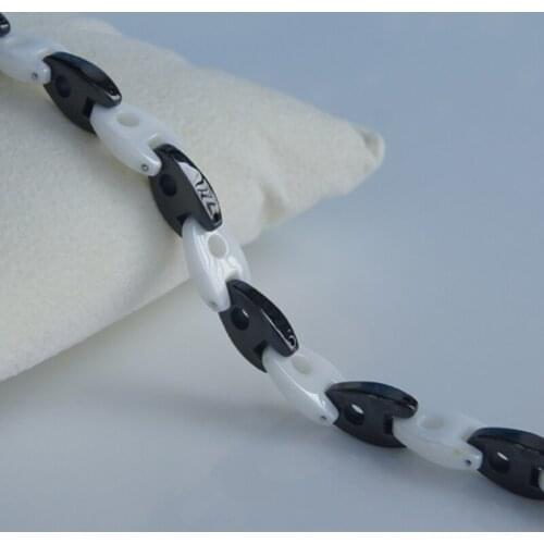 Fashion white & black hi tech scratch proof ceramic bracelets bangles