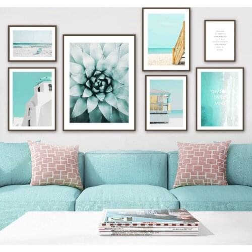 Aloe Ocean Beach Chair Building Quote Wall Art Canvas Painting Nordic Posters And Prints Wall Pictures For Living Room Decor