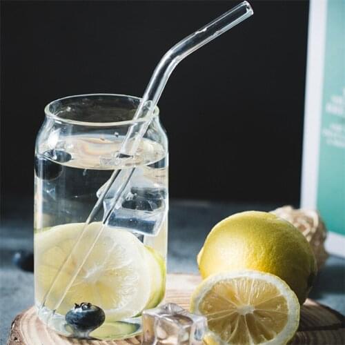 Nordic Creative Can Shape Heat Resistant Glass Fashion Water Milk Juice Mug Transparent Beer Dessert Cup Office Teacup Drinkware