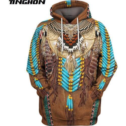 Native Indian New Fashion Harajuku 3D full Printed Hoodie/Sweatshirt/Jacket/Men Women hiphop casual Plus Size XS 6XL 7XL 10