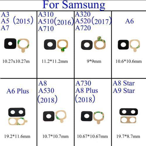 New Housing Rear Back Camera Glass Lens Cover Case For Samsung Galaxy A310 A510 A710 A320 A720 A6 A8 ( A3 A5 A7 2016 Version)