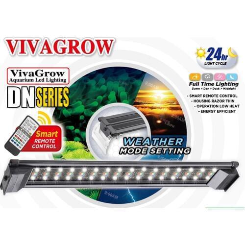 ODYSSEA VIVAGROW DN50 DayNight RGB LED Aquarium Lighting Fixture for Freshwater Plants Grow Light 24/7 Remote Automatio