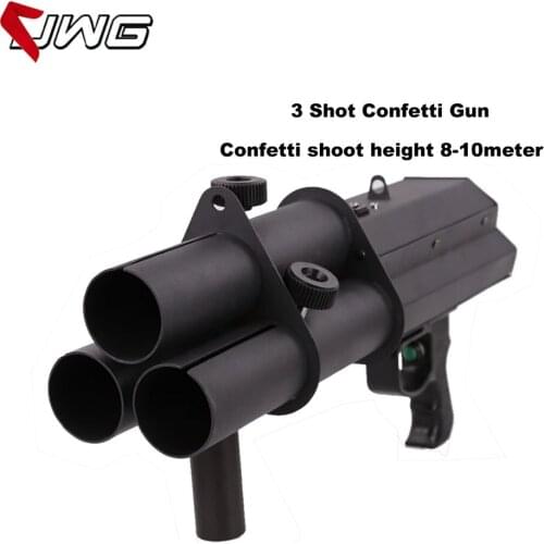Free Shipping 3 Shot Confetti Gun Party Confetti Launcher Cannon Wedding Paper Machine For Stage Wedding Colorful Confetti