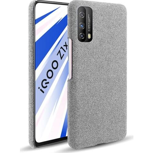 Cloth Cases for VIVO IQOO Z1X Case iQOOZ1X Slim Retro Cloth Hard Cover for VIVO IQOO Z1x Z1 x 5G 6.57" Coque Funda