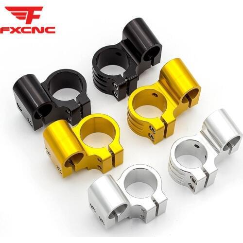 31mm - 55mm Aluminum 7/8" Universal CNC Motorcycle 1" Riser Rised Handle Bar Handlebars Clip On Heads Clamps Accessories FXCNC
