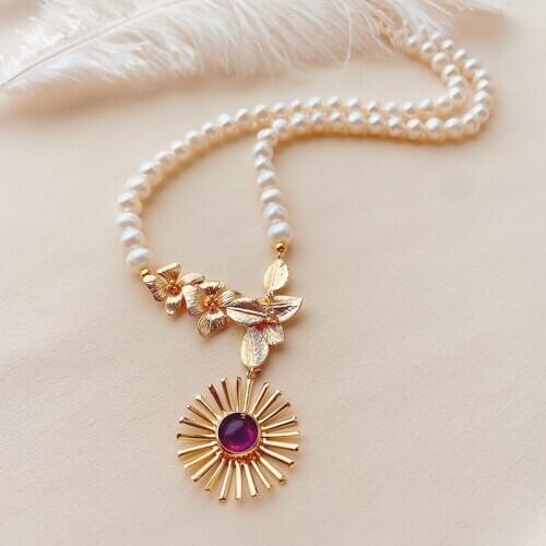 CCijiNG The High Quality Pearl Necklace Is Sweet And Natural Wear For Activities Do Own Princess MY3533