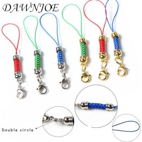 DAWNJOE 10pcs Lobster Clasp Connector Mobile Case Strap Lariat Lanyard Rings DIY Making Keychain Charming Jewelry Findings