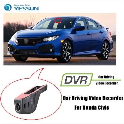 YESSUN for Honda Civic Car Driving Video Recorder DVR Mini Control APP Wifi Camera Registrator Dash Cam Original Style
