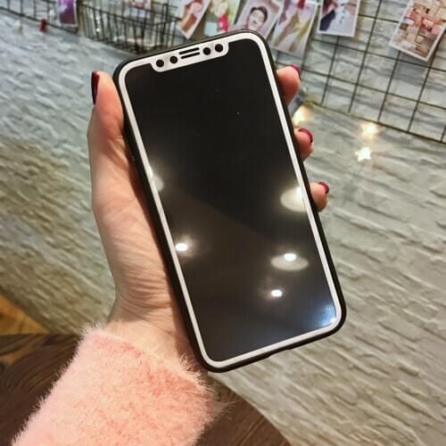 For iPhone11 Xsmax XR X/XS Simple Marble Full Coverage Front 9H tempered glass Film Protector Screen Protection