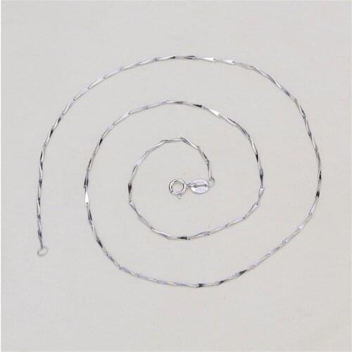 DIY pearl accessories 925 silver necklace platinum-plated melon seed chain fine chain