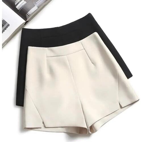 Large size suit shorts women 2021 summer new Korean version of high waist loose a-line wide-leg pants fashion casual hot pants