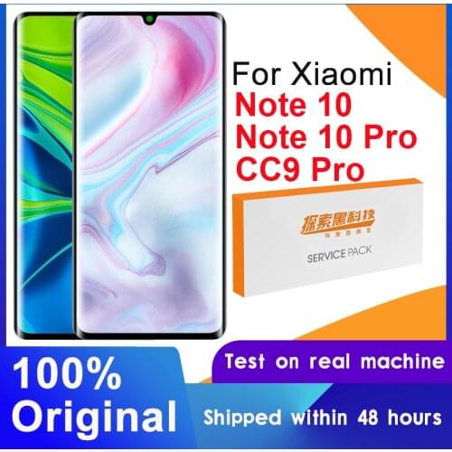 10PCS/LOT 100% Tested Super AMOLED Display For XiaoMi Mi Note 10 Pro LCD Display Mi CC9 Pro LCD Touch Digitizer Assembly