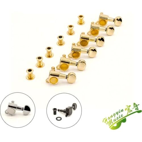 1Set 6 In-line Electric guitar Gear Ratio 1:15 Guitar Machine Heads Tuners Chrome