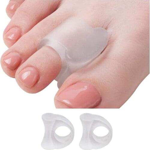 2pcs Silicone Toe Separator Insoles Ring Separation Hallux Valgus Correction Foot Care Orthopedic Foot Toe Hallux Valgus Correct