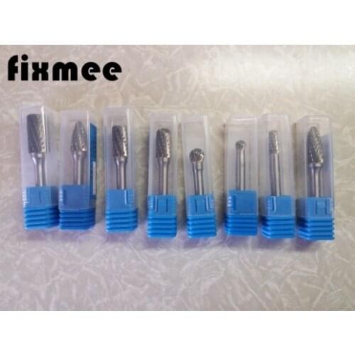 8Pcs 1/4" Tungsten Carbide Burr Bit 6mm Rotary Cutter Files CNC Engraving Tool Nice Gifts