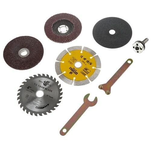 8Pcs Wood Metal Cutting Polishing Grinding Wheel Conversion Shank Power Tools For Electric Drill Change To Angle Grinder Cutter