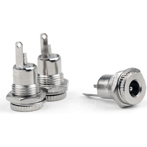 Areyourshop Sale 10 Pcs Copper 5.5mm 2.1mm Female DC Socket Jack Power Plug DIY Connector