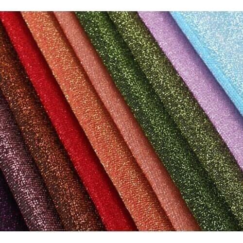 Shimmer fabric metallic polyester party decoration shiny fabric