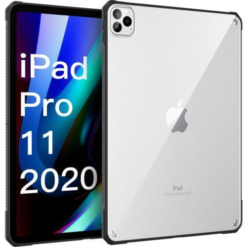 MoKo Case For iPad Pro 11" 2018/2020 [Support Pencil 2 Charging Function] Flexible TPU Air-Pillow Edge Bumper Cushion Combines