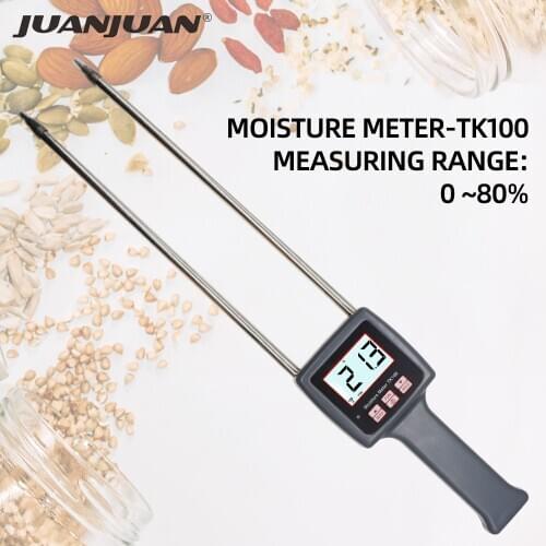 TK100 Digital Moisture Meter Multifunctional 0-80% Humidity Measurement Tool for Pasture Sawdust Rice Straw Coconut Palm 30% off