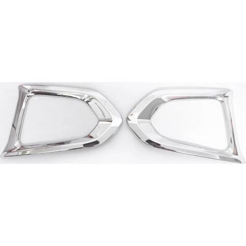 For Nissan Patrol Y62 2016-2 1 Set Front & Rear Fog Light Lamp Cover Trim Fog Lamp Shade ABS Chrome Car Styling Auto Accessories