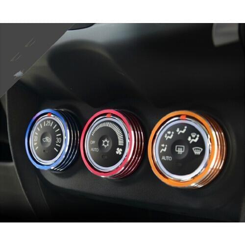 GR-AC1 air conditioning knob DIY protection decorative circle case for mitsubishi ASX aluminum alloy accessories car styling
