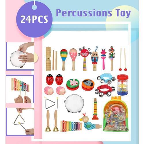 Musical Instrument Toy Percussion Xylophone Set for Kids Toddlers Preschool Educational Learning Musical Toys with Storage Bag