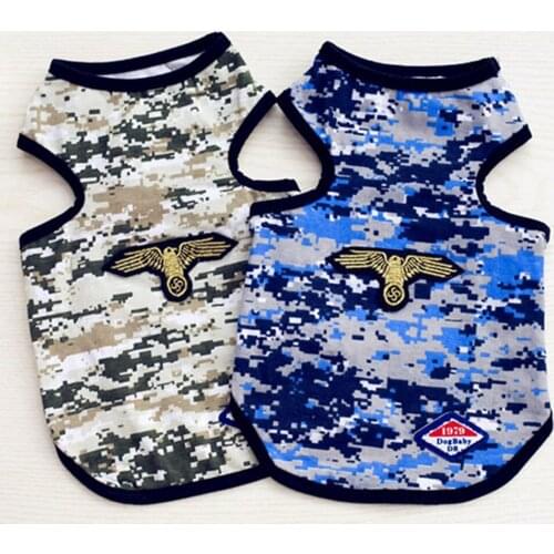 Pet Dog Camouflage Vest Summer Puppy Elastic T-Shirt Cosplay Small Dogs Clothes Costume Cat Shirt Clothing Pets Apparel