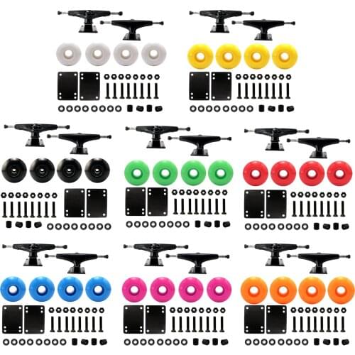 Skateboard Trucks 5.0 Wheels 52mm Pads Screws Components Parts Accessories