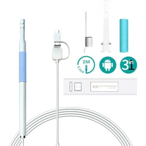 Health Ear Care Medical In Ear Cleaning Endoscope Spoon Mini Camera Ear Picker Ear Wax Removal Visual Ear Mouth Nose Otoscope