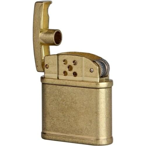 Retro Metal Windproof Kerosene Lighter Alloy Creative Open Flame Grinding Wheel Lighter Regalos Para Hombre Originales Briquet