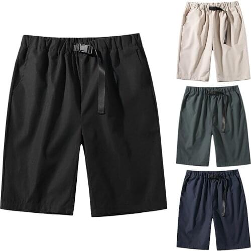 2021 new mens casual classic elastic jogging sports drawstring knit shorts European and American code S-3XL