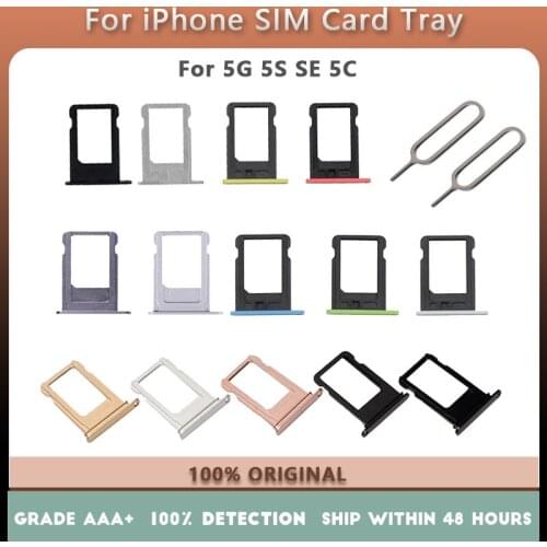 New Nano Sim Card Tray Holder Tray Slot for iphone 5 5C 5S 5G SE 5SE Replacement Part SIM Card Holder Adapter Socket black White