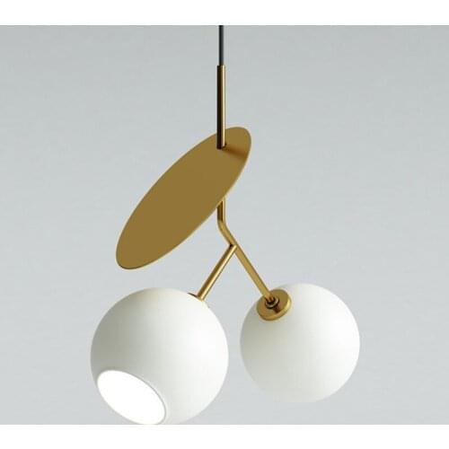 New Design Pendant Lamp Modern Glass Ball Creative Nordic Red Cherry Hanging Lighting Fixture Nordic Bar Cafe Indoor Decor Light