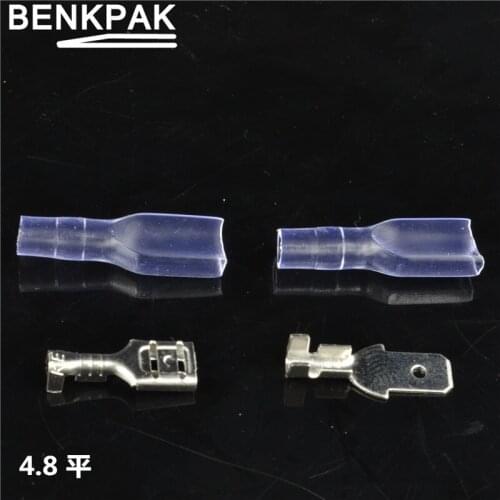 Crimp Terminal 200pcs Female Spade Connector +200pcs Male Spade Connector+ 400pcs Case