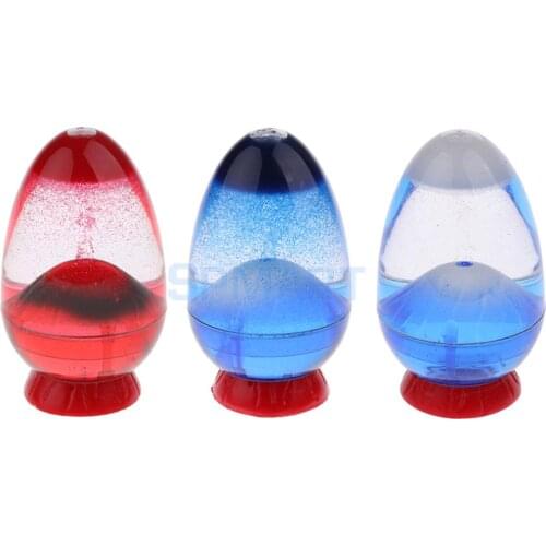 Egg Shape Liquid Sandglass Volcano Eruption Hourglass Sand Timer Home Decorative Gadget Toy