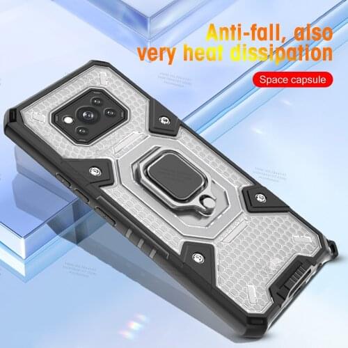 Shockproof Armor Cover For Xiaomi Poco Poko X3 M3 Pro F3 On For Pocophone X3 NFC Space capsule Magnetic Ring Phone Back Case