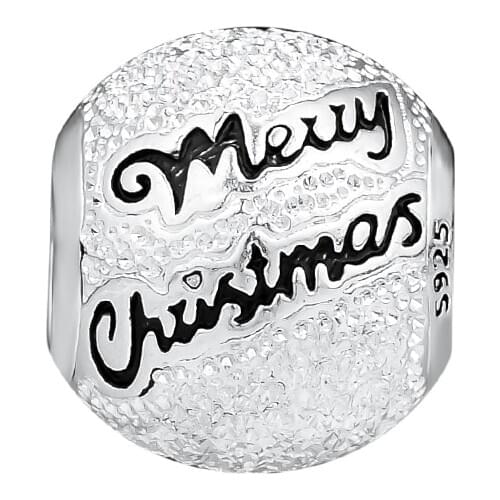 Merry Christmas Charm Fits 925 sterling silver original Bracelets For Woman DIY Christmas Beads for jewelry making